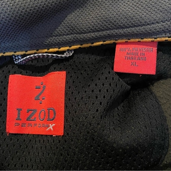 IZOD Men Sage Green Perform X Maxx Air-FX Fleece 3/4 Zipped Sweater Size XL - Picture 7 of 8